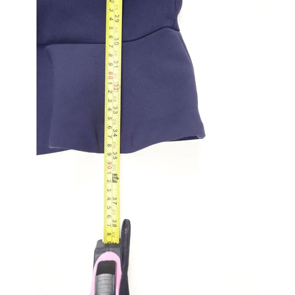 Likely Navy Blue Ruffle Hem Sheath Dress Elegant Cocktail Workwear Occasion New